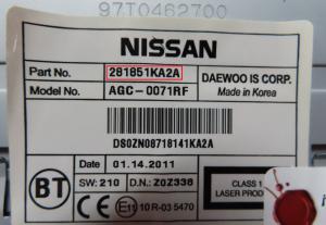 Nissan - Note 2de generatie vanaf 2012 Radio CD-Speler reparatie